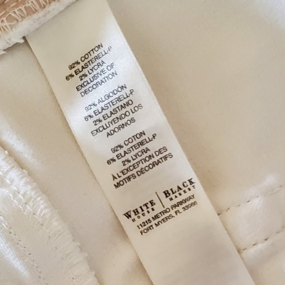 White House Black Market Womens White Distressed Girlfriend Denim Jeans Size 2 - Picture 5 of 8